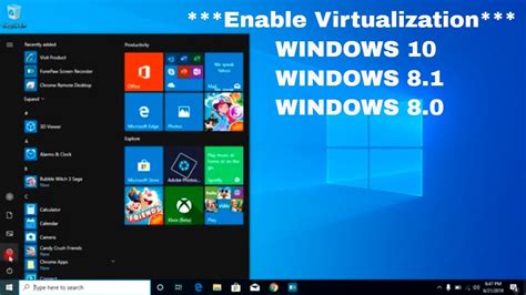 Activate virtualization windows 10